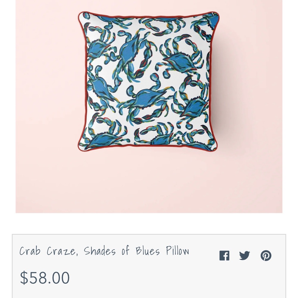 Colorful Crab Design Cushions - Picture 9 of 11